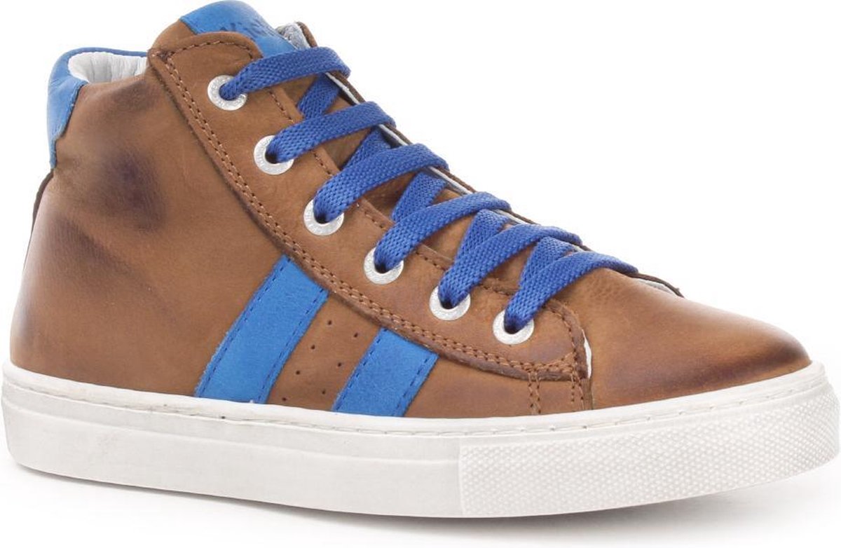 Kickers - Kick J.Bottien 532 - Jongens - Bruin-Blauw - lb Cuoio/Blu Reale