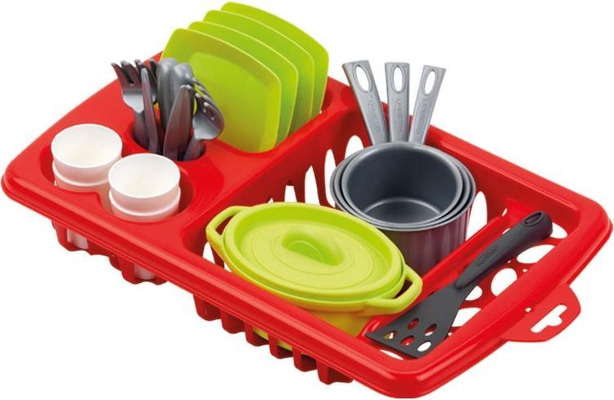 Ecoiffier 100% Chef Serviesset met Afdruiprek