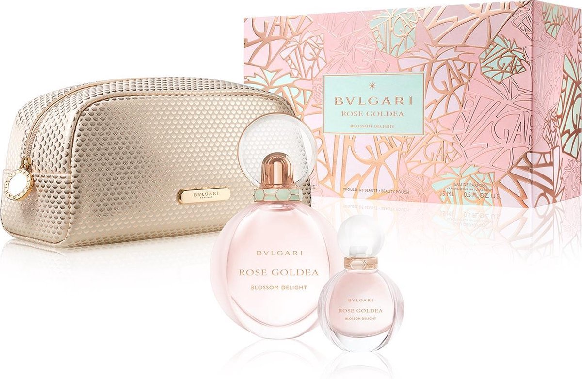 Bvlgari Rose Goldea Blossom Delight Giftset - 75 ml eau de parfum spray + 15 ml eau de parfum spray + toilettas - cadeauset