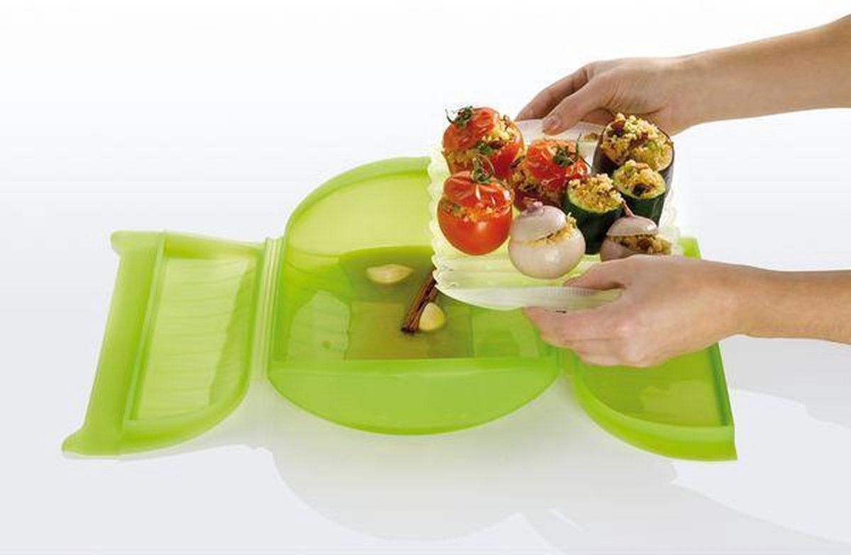 Lekue - Magnetron Stoom Koker - 3-4 p - Groen