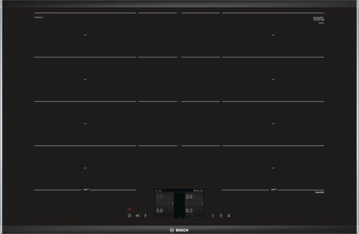 Inductiekookplaat - 80 cm - 4 zones - FlexInductie-zone - FullTouch TFT-display - PerfectCook - PerfectFry - PowerBoost