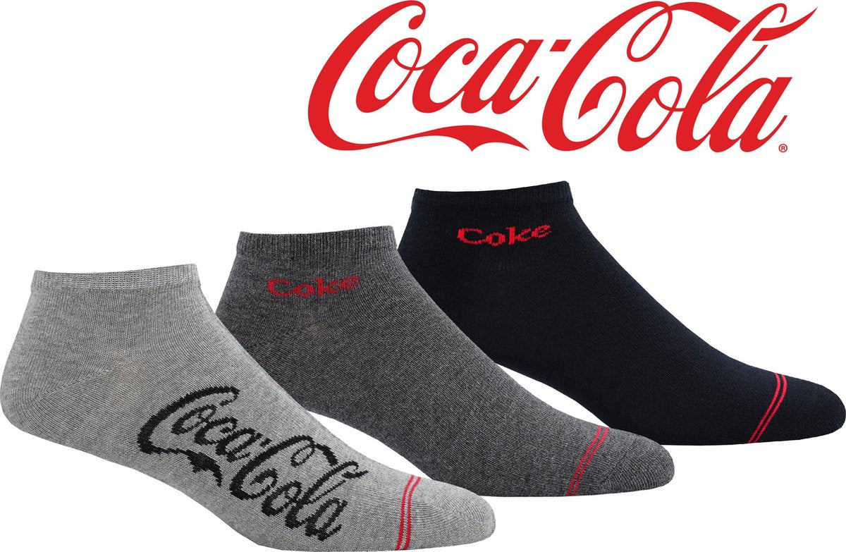 COCA COLA SOKKEN - Coke sneakers - 39/42 - mix - 6 paar
