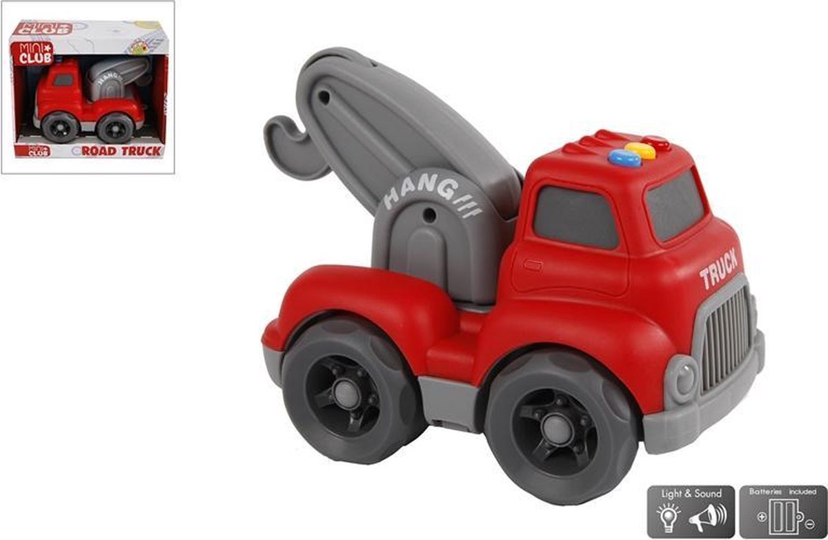 Mini Club Takelwagen Met Licht En Geluid Jongens 16 Cm Rood