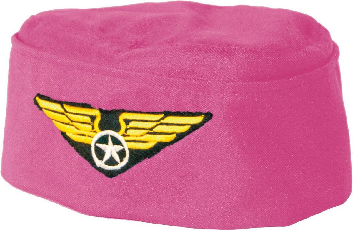 Stewardess hoedje roze