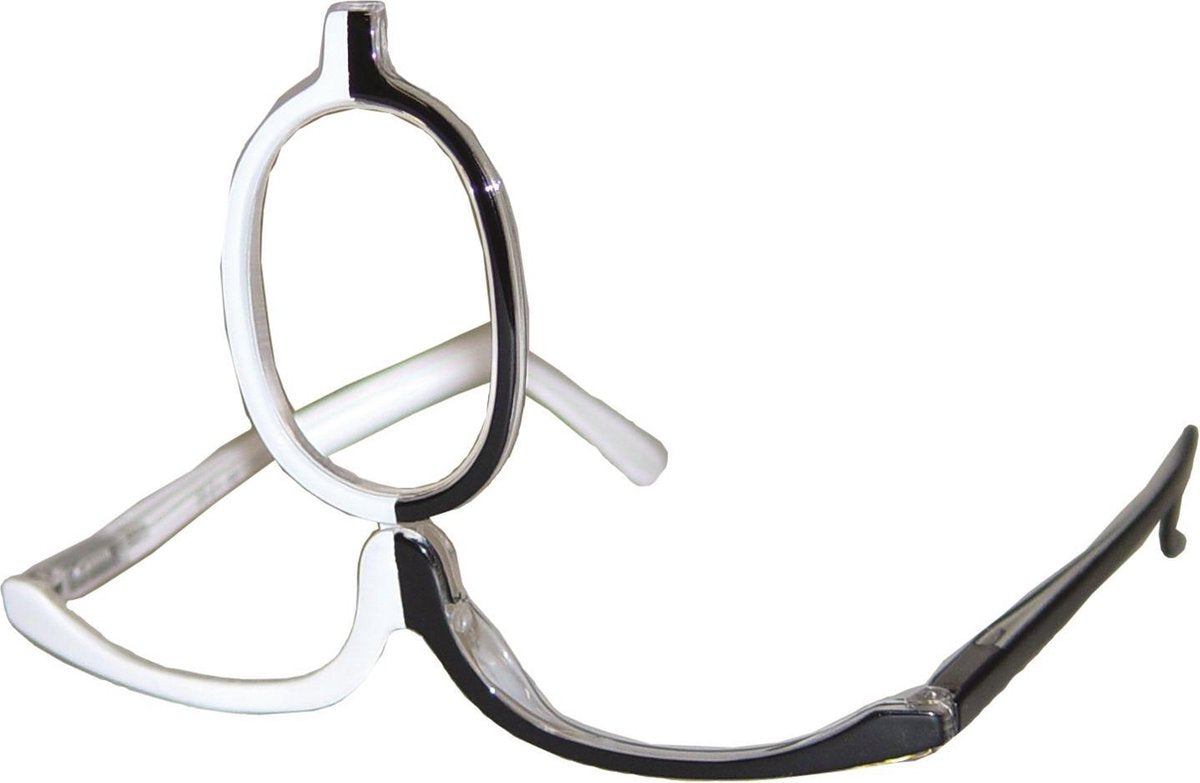 Make-up bril zwart/wit +2.5