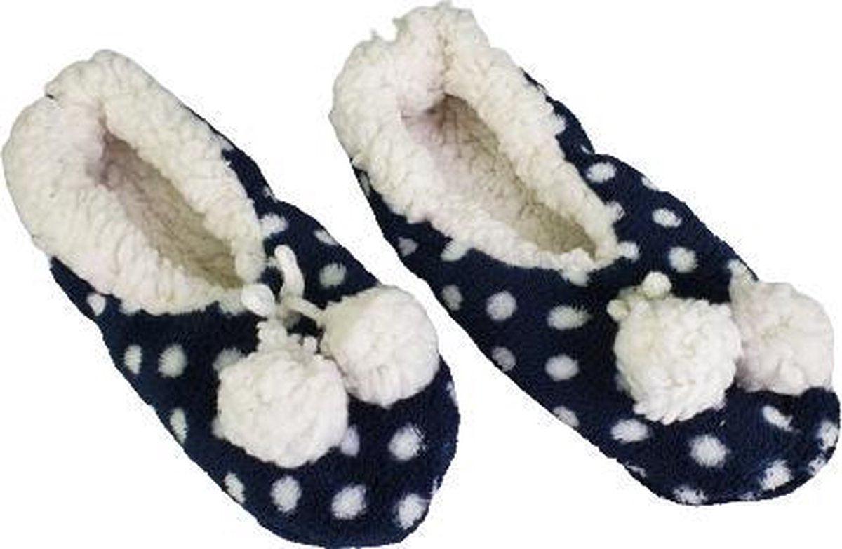 Laag Model Pantoffel Balletjes - Donkerblauw - Maat 31 / 33