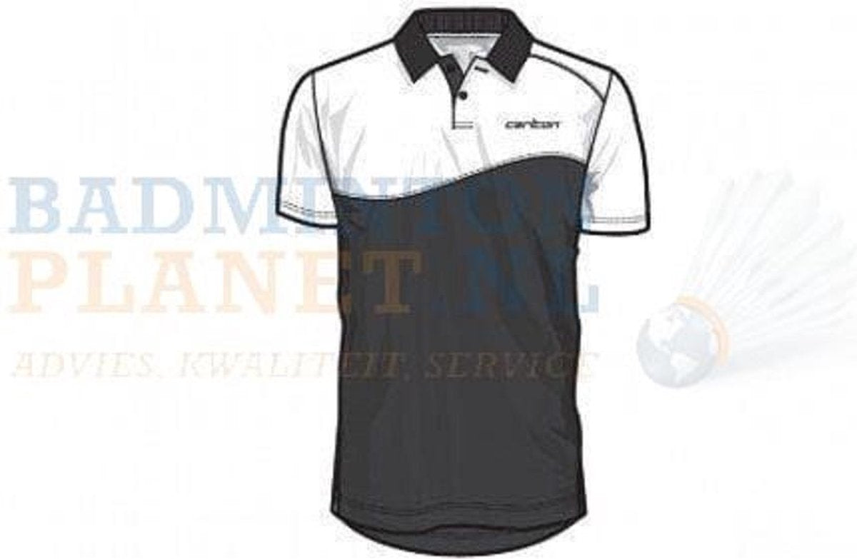 CARLTON Polo Badminton Tennis Zwart/Wit Dames maat XL