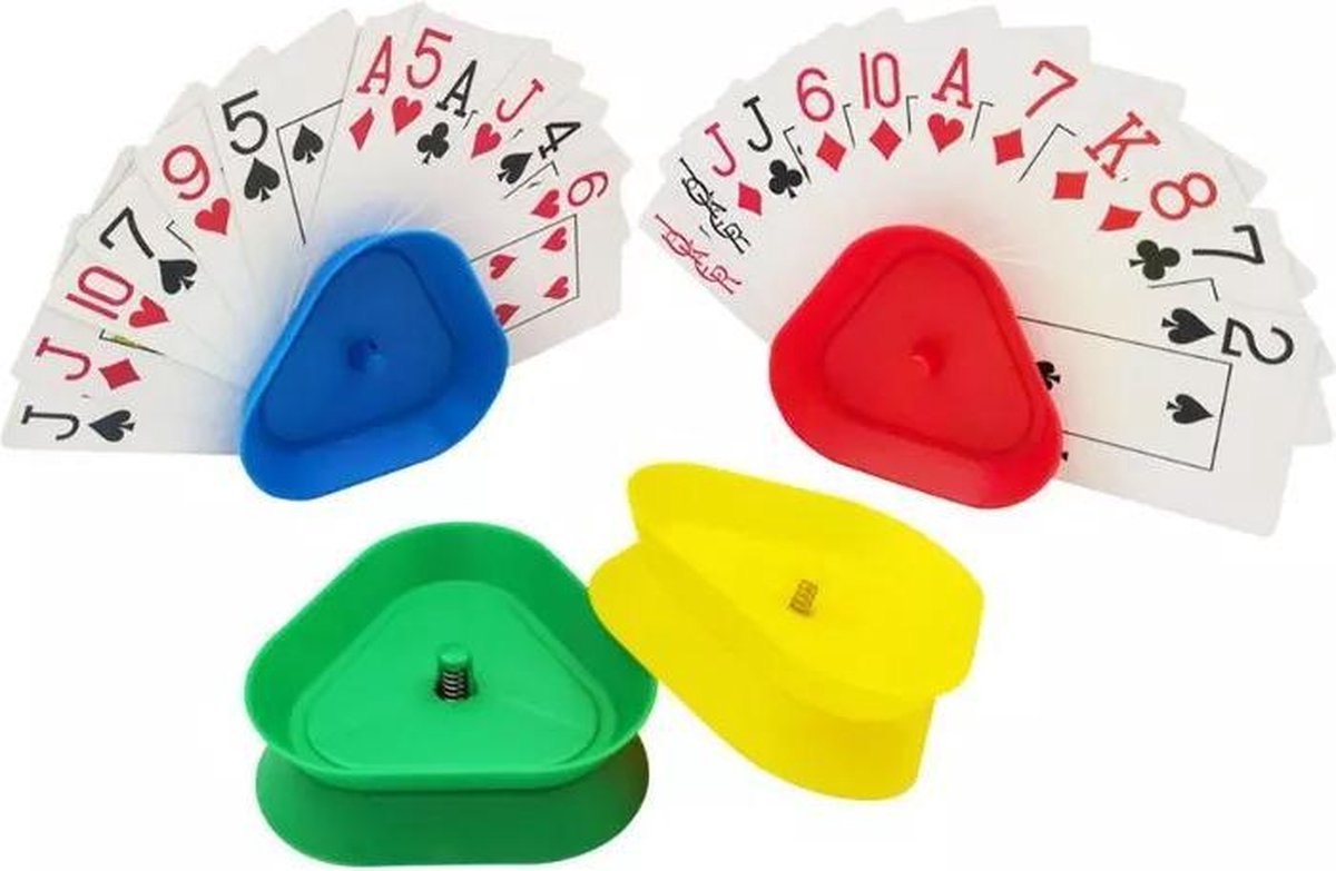 Kaarten houders 4 kleuren