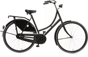 Avalon Oma Export D57cm. Kleur: Mat zwart frame en vork. Uitvoering: remnaaf. Met oa: witte lijn banden