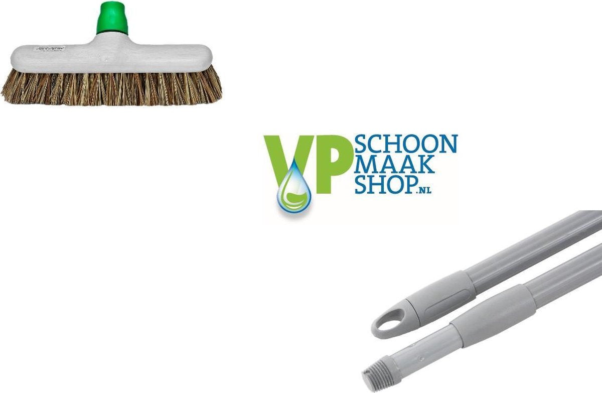 Schrobber met telescoopsteel / luiwagen union met telescoop steel