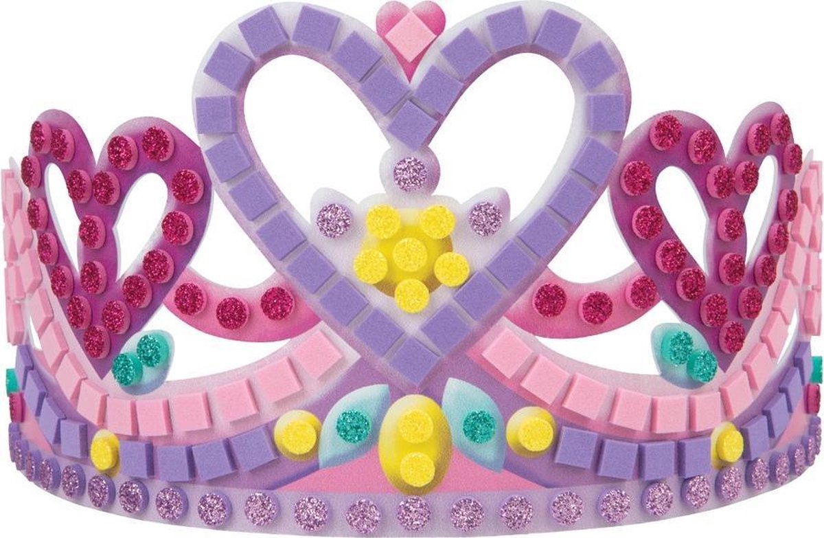 Sticky Mosaics Diadeem Sticky Mosaics Hart Junior Roze