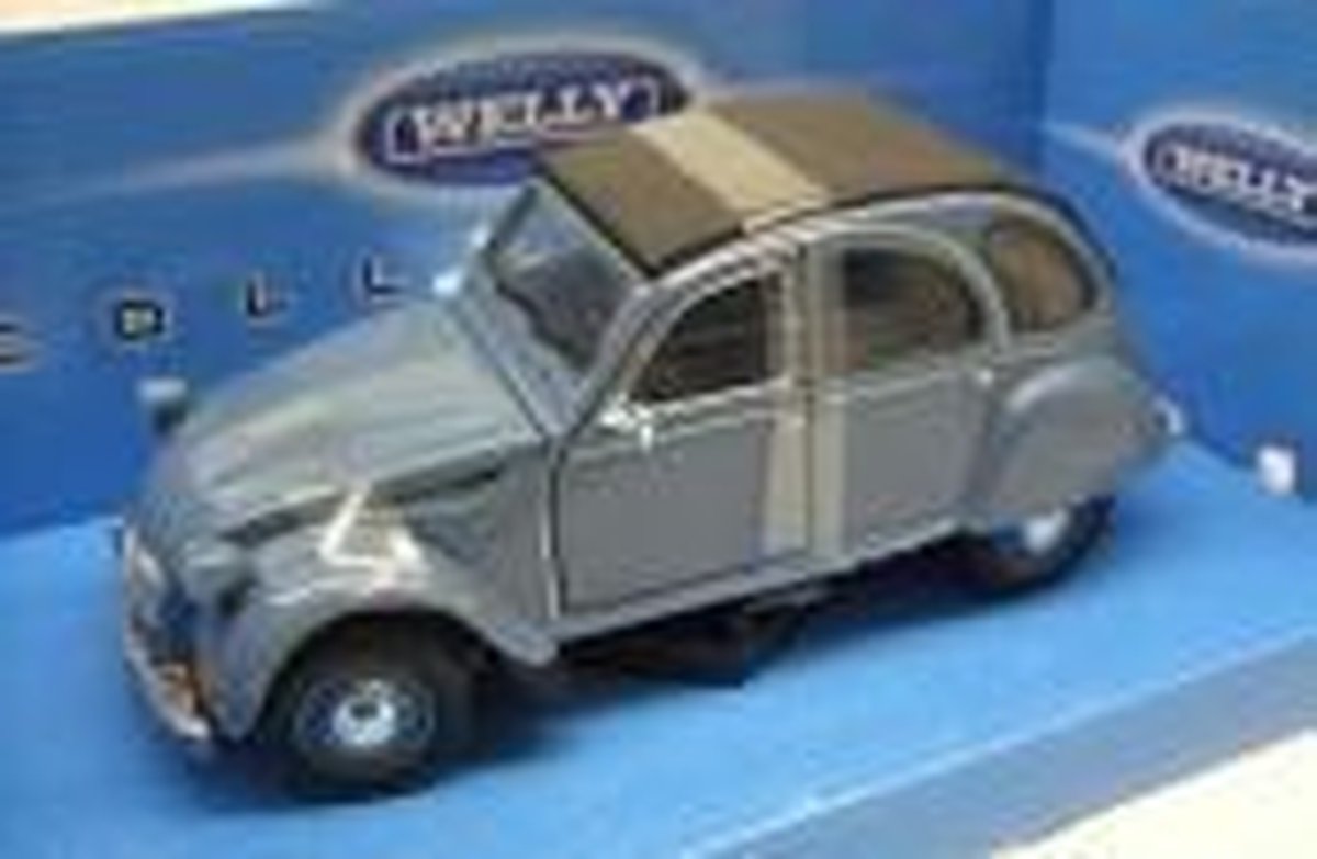 Citroen 2CV Blauw 1/24 Welly