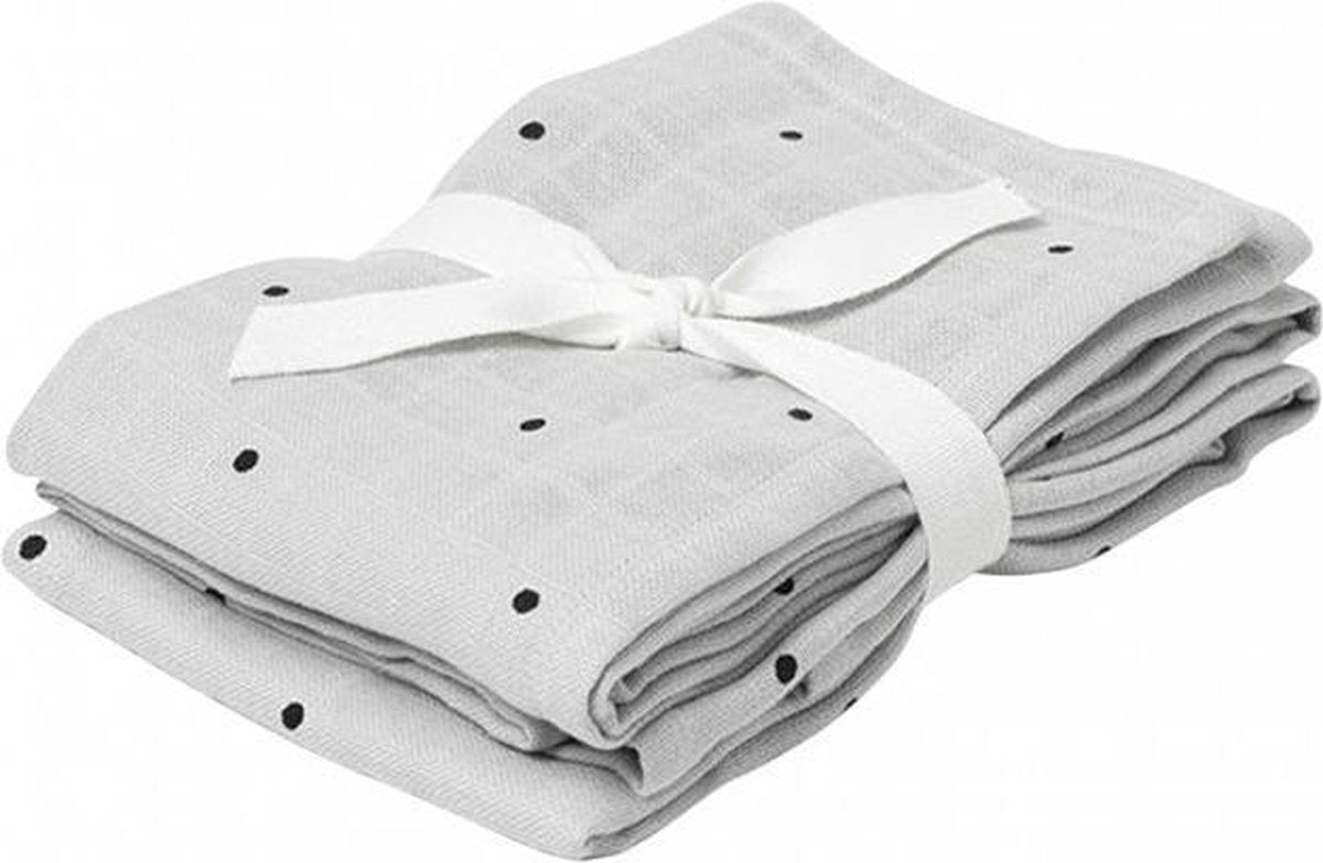 Liewood Hannah Classic Dot Hydrofieldoek Dumbo Grey 2 Stuks