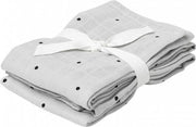 Liewood Hannah Classic Dot Hydrofieldoek Dumbo Grey 2 Stuks