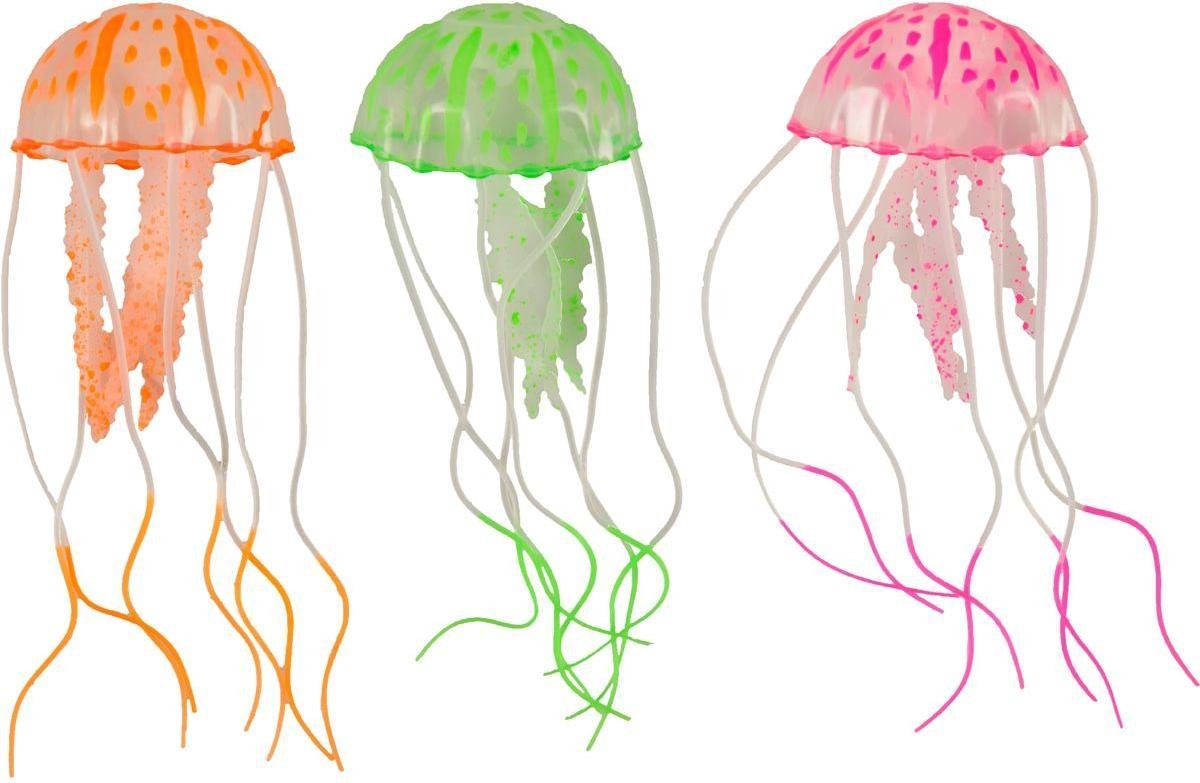 Flamingo Aquarium decoratie Fluoriserend Kwal  - S - Oranje;Groen;Roze