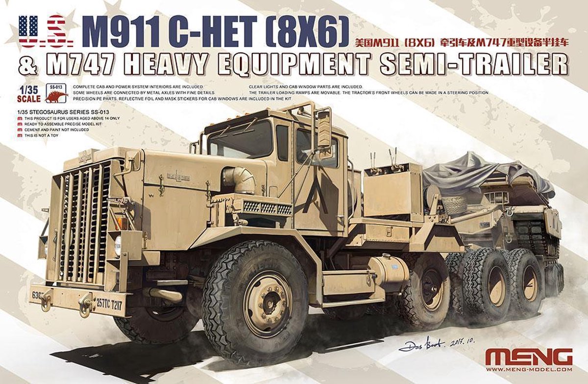 1/35 U.S. M911 C-HET (8x6) & M747 Heavy Equipment Semi-Trailer
