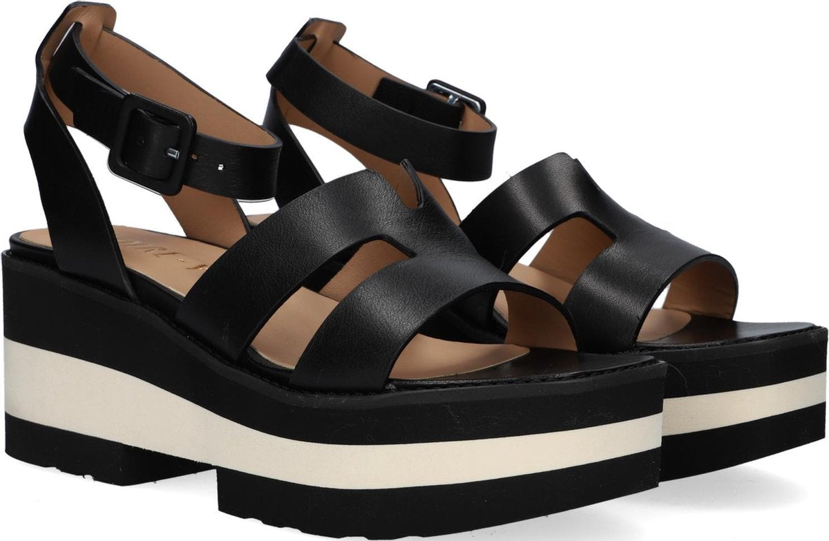 Notre-V Am42 Sandalen - Met Sleehak - Dames - Zwart - Maat 39