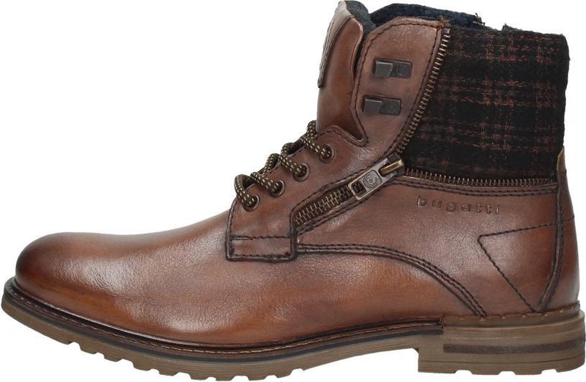 Bugatti - Vittore Heren Veterschoenen - Cognac - Maat 48