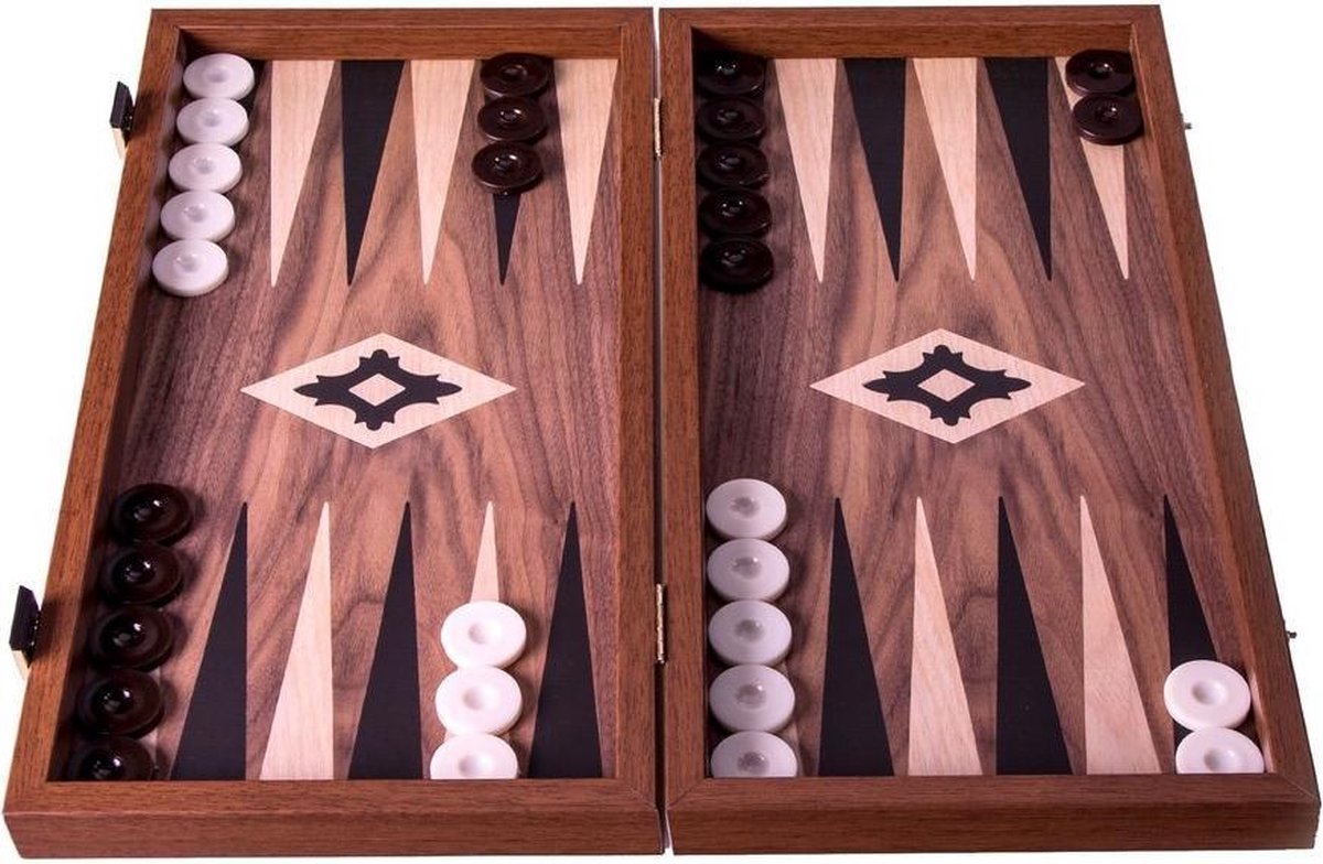 Walnoot Replica Backgammon - 48 x 26 cm Top Kwaliteit Klasse en Geweldig