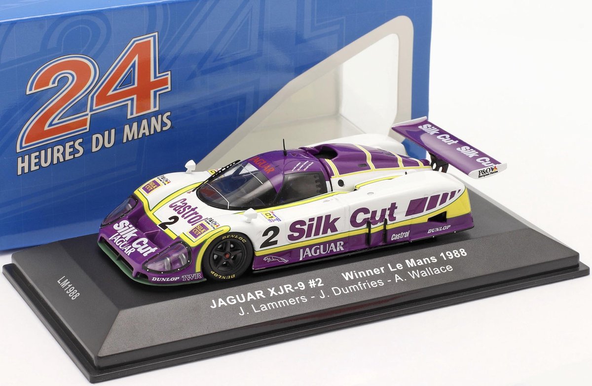 JAGUAR XJR-9 - Jan Lammers winnaar Le Mans 1988 - Ixo miniatuur auto 1:43
