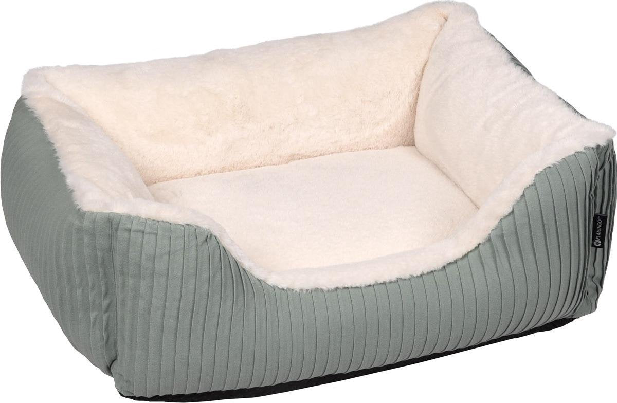 Mand faldi rechthoekig rits groen 50x40x18 cm Flamingo