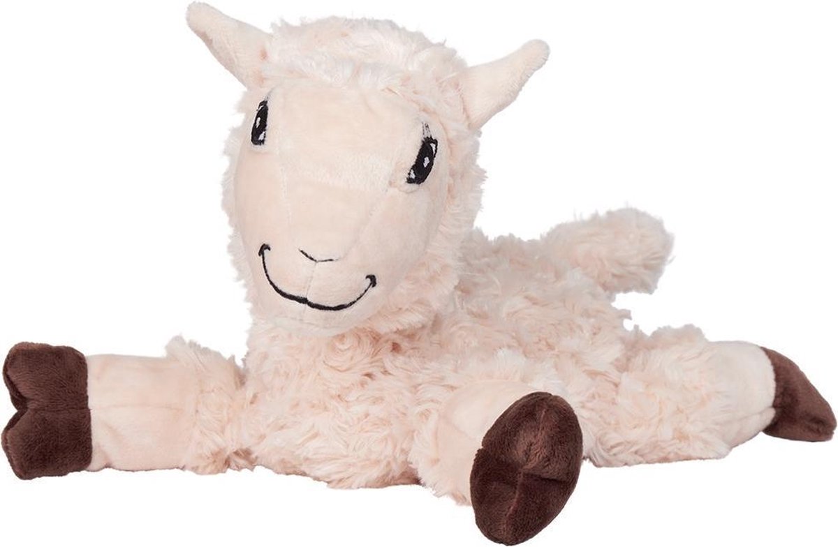 Welliebellies Magnetronknuffel alpaca groot 35 cm wit