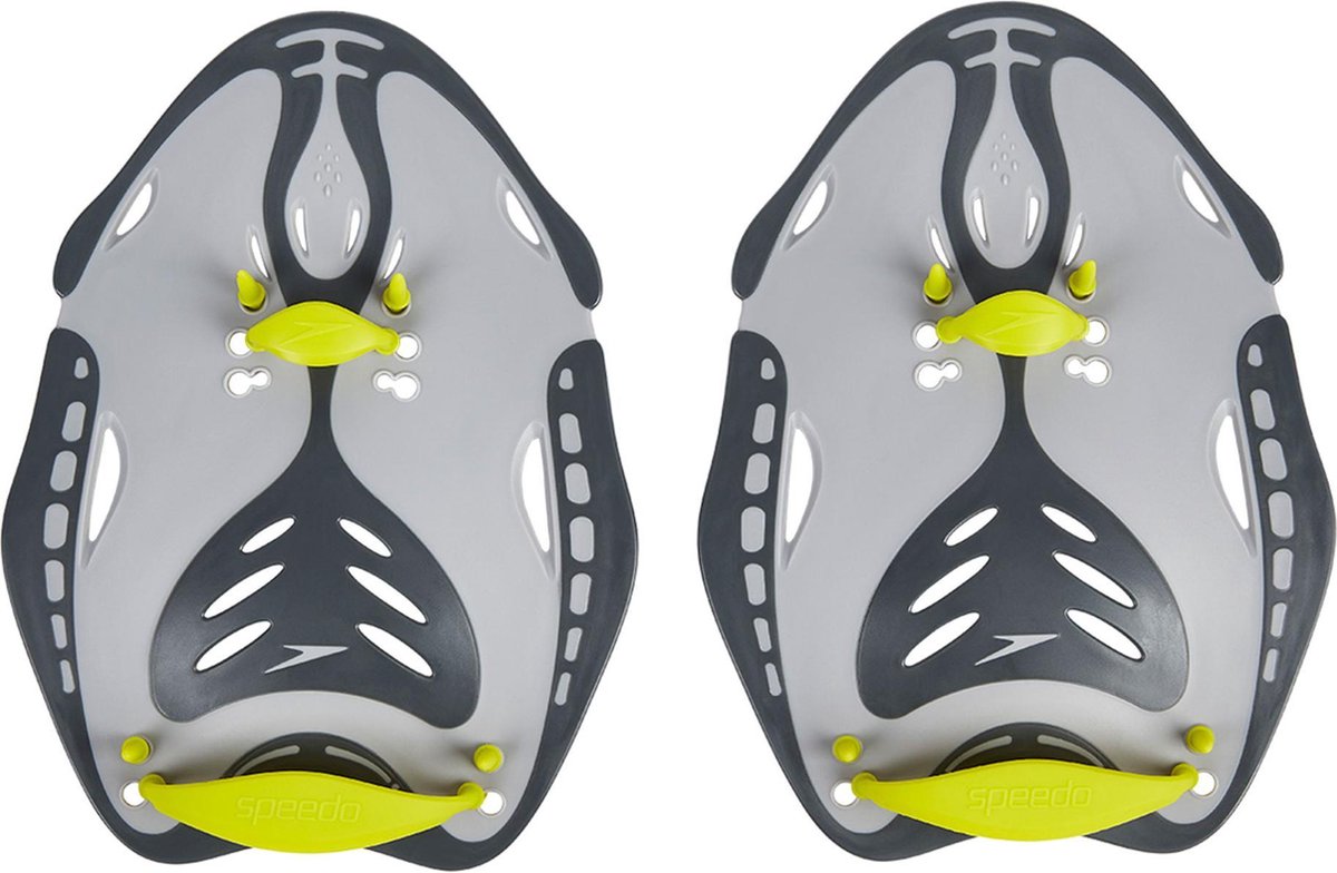 Speedo handpaddels - grijs/licht groen Maat M