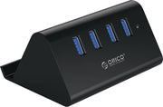 Orico USB 3.0 Hub 4 poorten - smartphone/tablethouder - Zwart