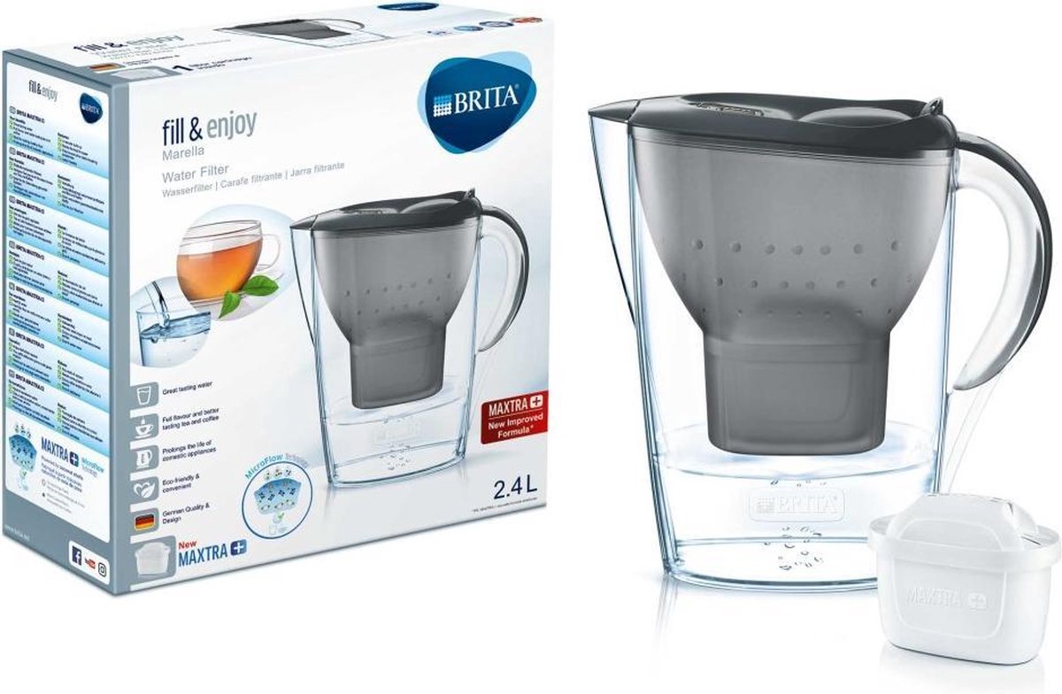 BRITA fill&enjoy Marella Cool Waterfilterkan - Graphite
