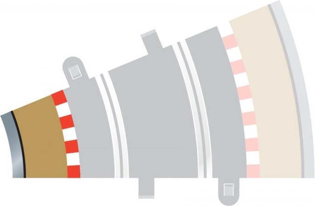 Scalextric - Radius 2 Curve Inner Borders 22.5° X 4 (Sc8280)