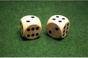 Hot games Dobbelstenen 12 stuks blank hout 16mm