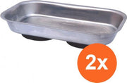 Datona® RVS magneetschaal rechthoekig - 3 stuks - RVS