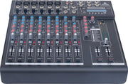 De Devine MixDesk 1002FX-MP is een 10-kanaals mixer met een goede FX-sectie en zelfs een mediaspeler ingebouwd. Hiermee kun je naast de reguliere inputs gebruik maken van USB