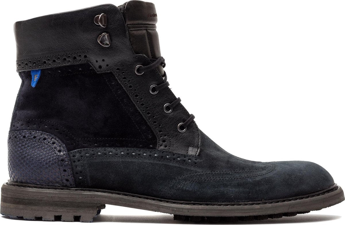 Floris van bommel Veterbootie Blauw - Heren - Maat 40