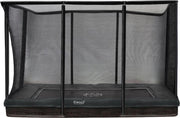 Etan Premium Gold Trampoline Inground met net - 281 x 201 cm / 0965 ft - incl. Veiligheidsnet - UV-bestendig Randkussen - Grijs - Rechthoekig
