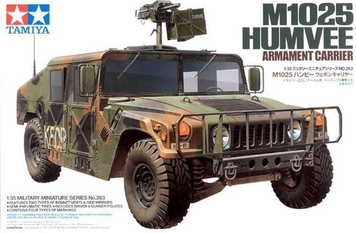M1025 HUMVEE Armament Carrier - Tamiya modelbouw pakket 35263 1:35