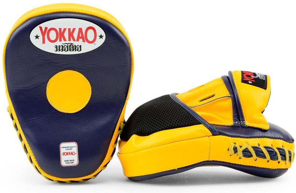 Yokkao Focus Mitts Closed Fingers - Leer - Evening Blue