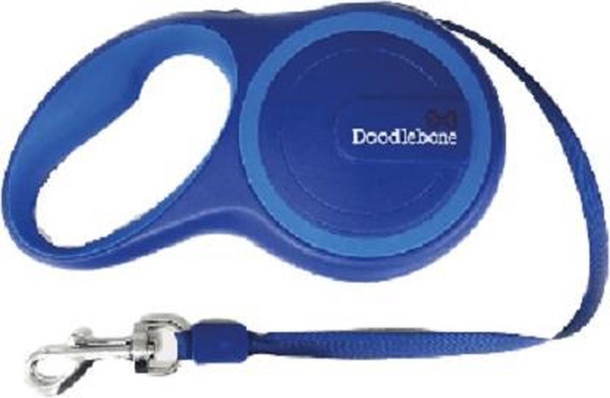 Doodlebone Hondenriem Automatisch Blauw 5 Meter