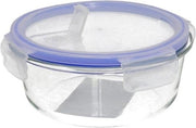 1x Glazen voorraad/vershoud diepvriesbakjes rond Oslo 640 ml - Ovenbestendige voedsel bewaar bakjes