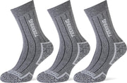 Antibacteriële Trekking Sokken - Grijs - 6 Paar - 43-46