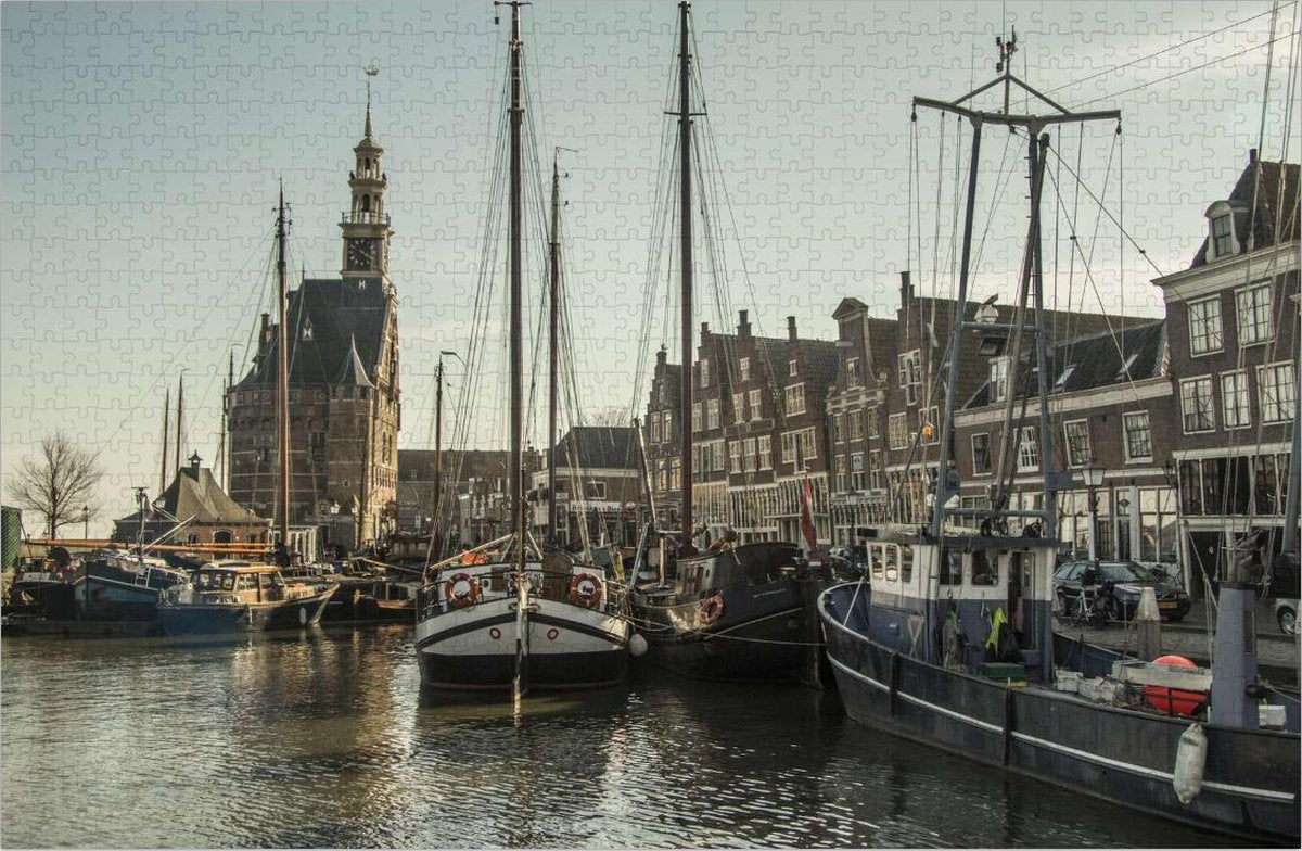 Vissersdorp Hoorn in Nederland - Moeilijke Legpuzzel 1000 Stukjes | Noord-Holland - Hoorn - Holland