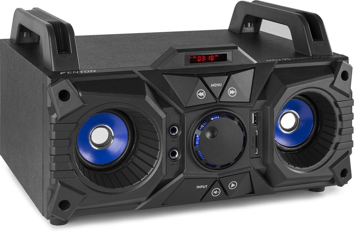 Bluetooth speaker - Fenton MDJ95 draadloze en draagbare Bluetooth speaker 100W met ingebouwde accu