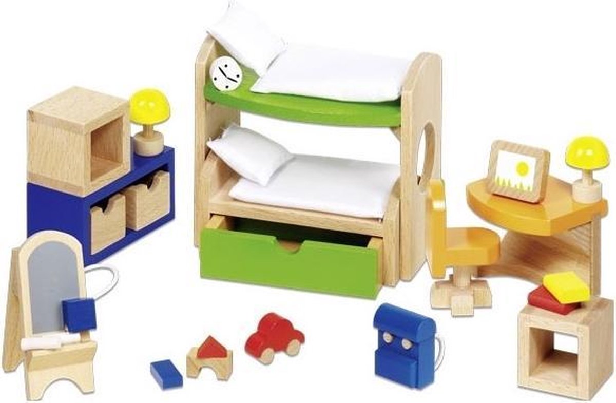 Popjes: MEUBELTJES voor KINDERKAMER 28-delig (incl. toebehor