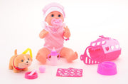 Baby Rose drink- en plaspop 32cm