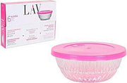 Lav glazen snack tapas schaaltjes met deksel 345 ml (6 stuks) Alinda