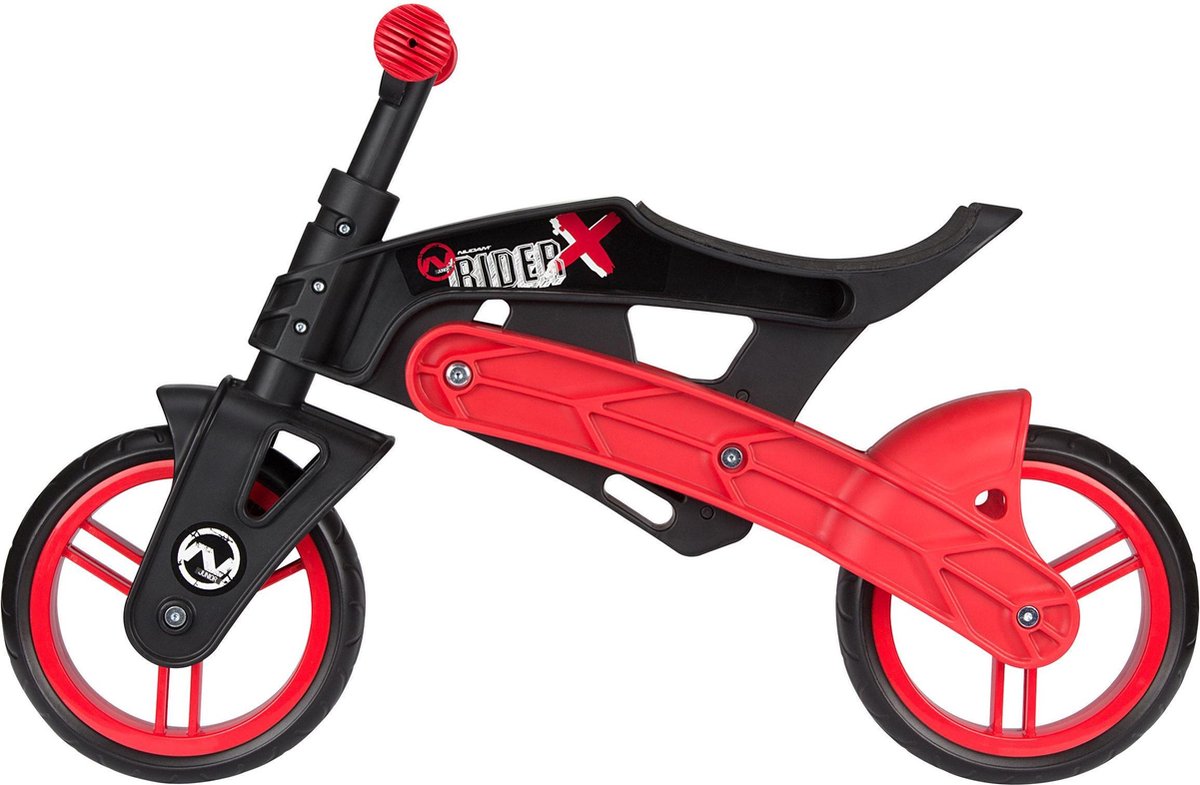 Nijdam Loopfiets Verstelbaar - N Rider - Zwart/Rood