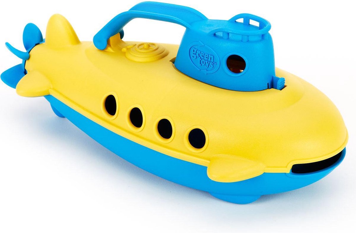 Onderzeeer geel met blauw handvat - Green Toys