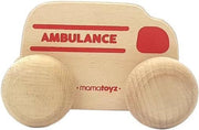 Mamatoyz Ambulance Junior 15 X 8 Cm Hout Naturel/rood