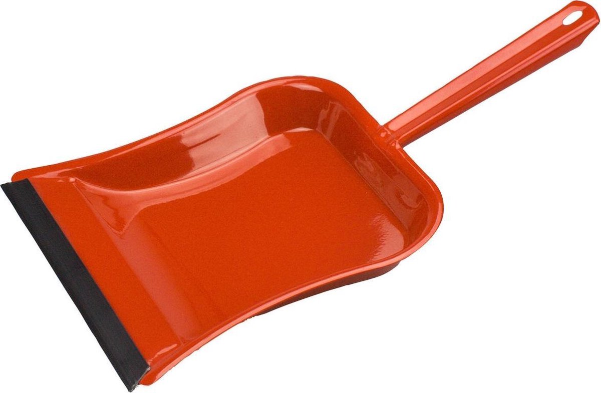 Metalen stofblik rood met lip voor binnen en buiten