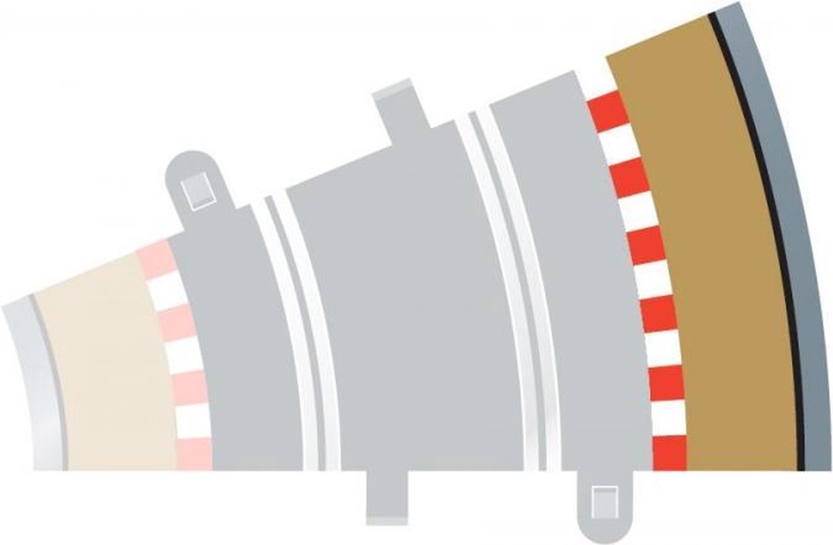 Scalextric - Radius 2 Curve Outer Borders 22.5° X 4 (Sc8239)